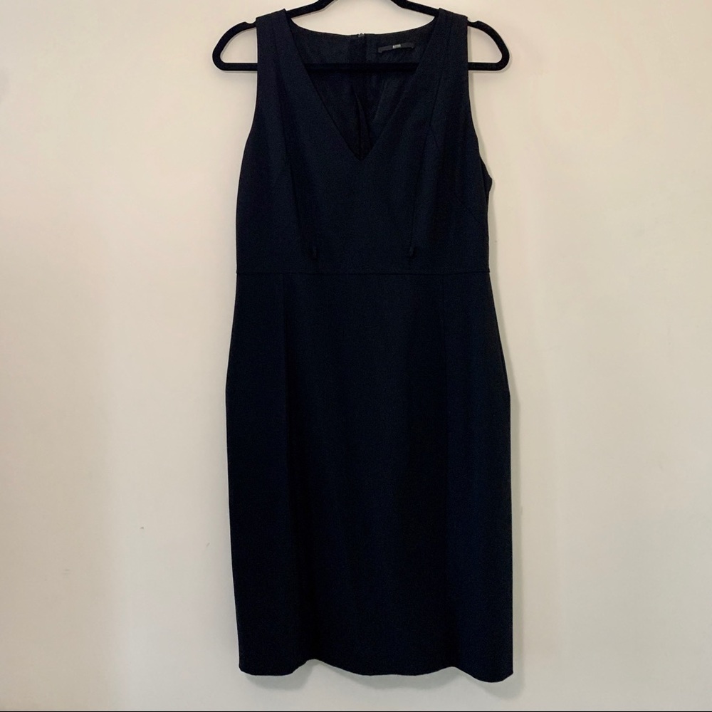 ✨BOSS HUGO BOSS Black Belted Sheath Cocktail Dress